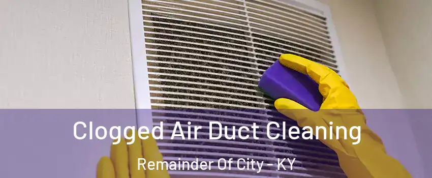 Clogged Air Duct Cleaning Remainder Of City - KY